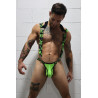 Breedwell Harnais Neo Camo Noir-Vert Neon